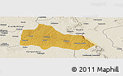 Physical Panoramic Map of Mucari, shaded relief outside