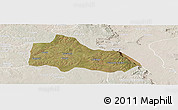 Satellite Panoramic Map of Mucari, lighten