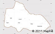 Classic Style Simple Map of Mucari, cropped outside