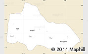 Classic Style Simple Map of Mucari, single color outside