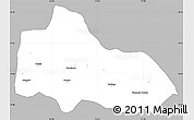 Gray Simple Map of Mucari, single color outside