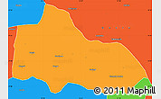 Political Simple Map of Mucari
