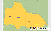 Savanna Style Simple Map of Mucari, single color outside