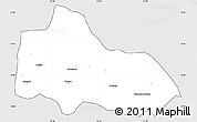 Silver Style Simple Map of Mucari, cropped outside