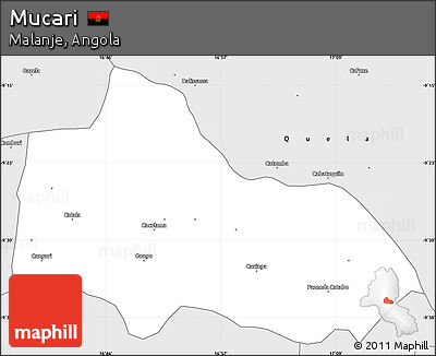 Silver Style Simple Map of Mucari