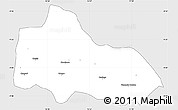 Silver Style Simple Map of Mucari, single color outside