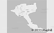 Gray 3D Map of Quela, single color outside