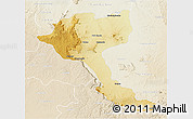 Physical 3D Map of Quela, lighten