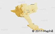 Physical 3D Map of Quela, single color outside