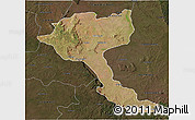 Satellite 3D Map of Quela, darken