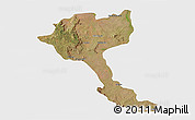 Satellite 3D Map of Quela, single color outside