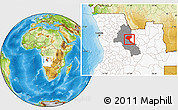 Physical Location Map of Quela, highlighted country, highlighted parent region