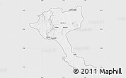 Silver Style Map of Quela, single color outside