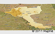 Physical Panoramic Map of Quela, satellite outside