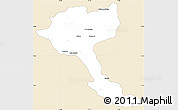 Classic Style Simple Map of Quela, single color outside