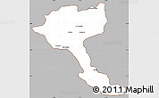Gray Simple Map of Quela, cropped outside