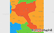 Political Simple Map of Quela