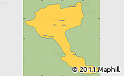 Savanna Style Simple Map of Quela, cropped outside