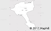 Silver Style Simple Map of Quela, cropped outside