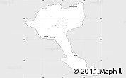 Silver Style Simple Map of Quela, single color outside