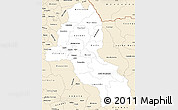 Classic Style Simple Map of Malanje