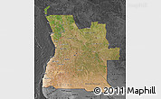 Satellite Map of Angola, darken, desaturated