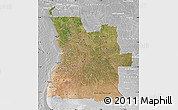 Satellite Map of Angola, lighten, desaturated