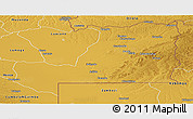 Physical Panoramic Map of Alto Zambeze