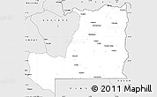 Silver Style Simple Map of Alto Zambeze