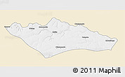 Classic Style 3D Map of Camanongue, single color outside