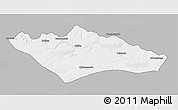 Gray 3D Map of Camanongue, single color outside