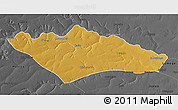 Physical 3D Map of Camanongue, darken, desaturated