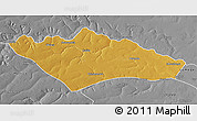 Physical 3D Map of Camanongue, desaturated