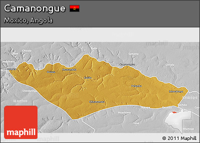 Physical 3D Map of Camanongue, lighten, desaturated