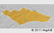 Physical 3D Map of Camanongue, lighten, desaturated