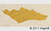 Physical 3D Map of Camanongue, lighten