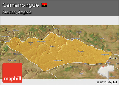 Physical 3D Map of Camanongue, satellite outside