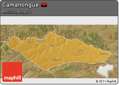 Physical 3D Map of Camanongue, satellite outside