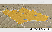 Physical 3D Map of Camanongue, semi-desaturated