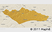 Physical 3D Map of Camanongue, shaded relief outside