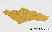 Physical 3D Map of Camanongue, single color outside