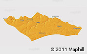 Political 3D Map of Camanongue, cropped outside
