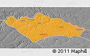Political 3D Map of Camanongue, desaturated