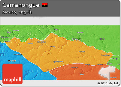 Political 3D Map of Camanongue