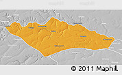 Political 3D Map of Camanongue, lighten, desaturated