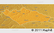 Political 3D Map of Camanongue, physical outside