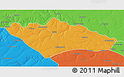 Political 3D Map of Camanongue