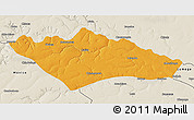 Political 3D Map of Camanongue, shaded relief outside