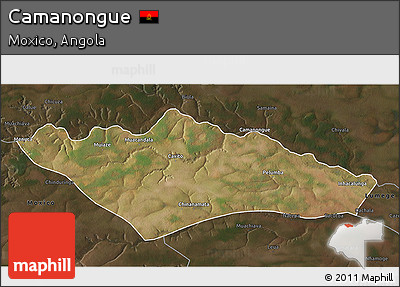 Satellite 3D Map of Camanongue, darken
