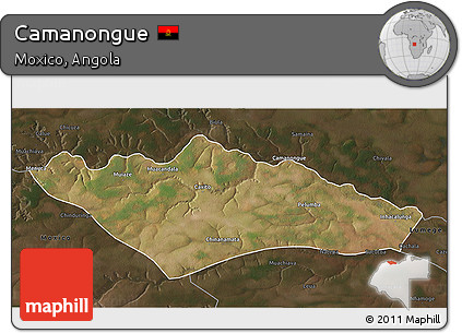 Satellite 3D Map of Camanongue, darken